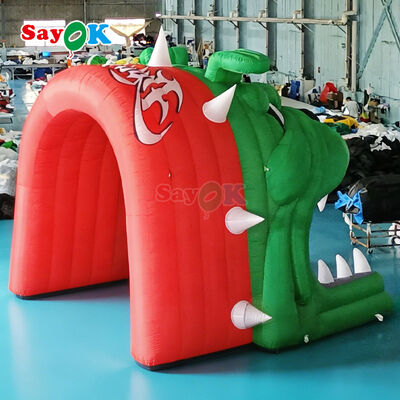 Custom Bulldog Inflatable Football Sports Tunnel with Durable 210D Oxford Cloth and Easy Setup