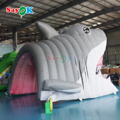 Customized Inflatable Shark Tunnel Entrance for Outdoor Sport Pool Party Commercial Event