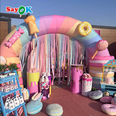 Custom Outdoor Inflatable Candy Arch for Birthday Party Event Advertising