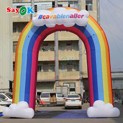 Waterproof Outdoor Inflatable Rainbow Arch with Logo Printed