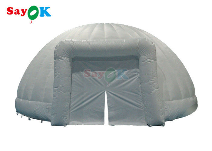 PVC Tarpaulin Çifte Kapı Led Havalandırılabilir Kubbe Çadırları Dışarıdaki Parti Olayı İçin