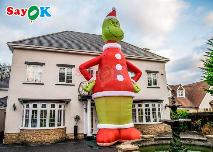 Şişme Karakter Balonları Reklam Şişme Grinch 9m 30ft Büyük Noel Baba Noel Dekorasyonları Karikatür