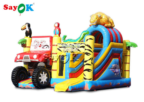 Hayvanlar Combo Kids 5.5x5x4.4m Kaydırmalı Şişme Sıçrama Evi